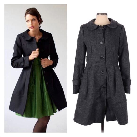 Maria Westerlind limited edition Lovis grey long wool blend peacoat,36 or small - Picture 1 of 13